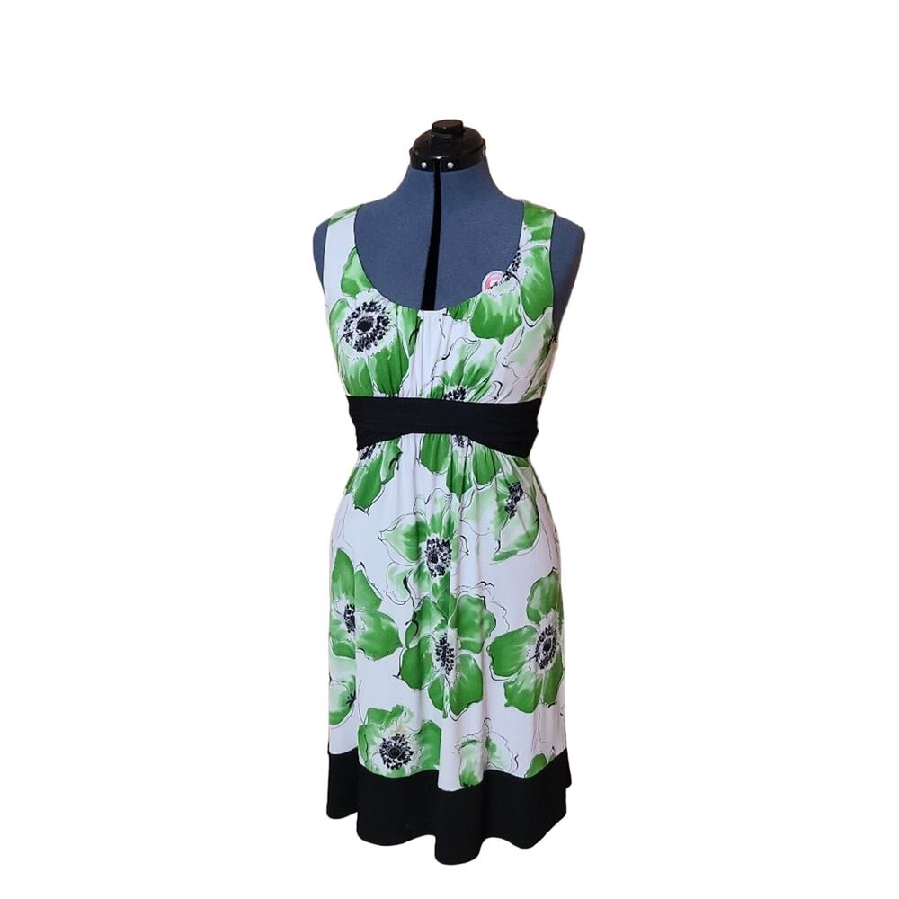 Roulette Green black and white empire waist dress medium